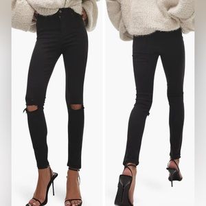 Topshop Jamie High Waist Ripped Skinny Jeans